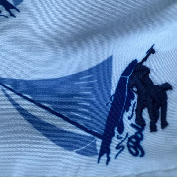 Polo Ralph Lauren Baby Swim Trunks – Sailboat Print Blue White 9M NWT - Picture 3 of 17